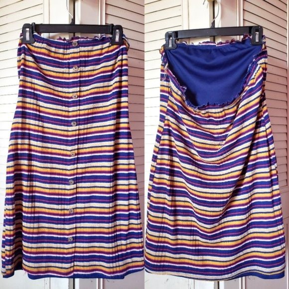 Roxy Dresses & Skirts - NEW Junior XL Frill Strapless Striped Rib Dress